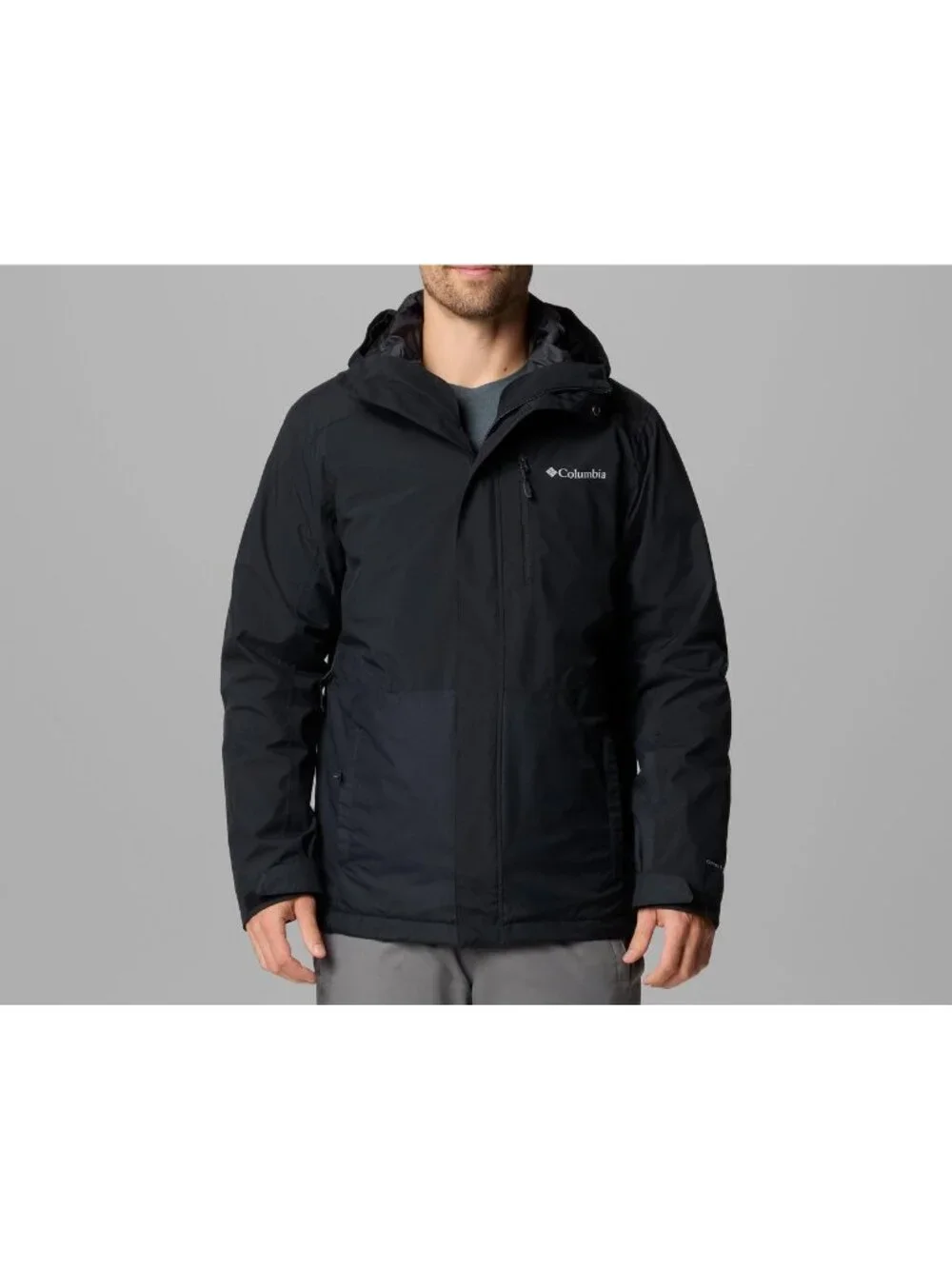Columbia Interchange 3-in-1 Winter Coat Men’s 3XL Black Hooded Waterproof